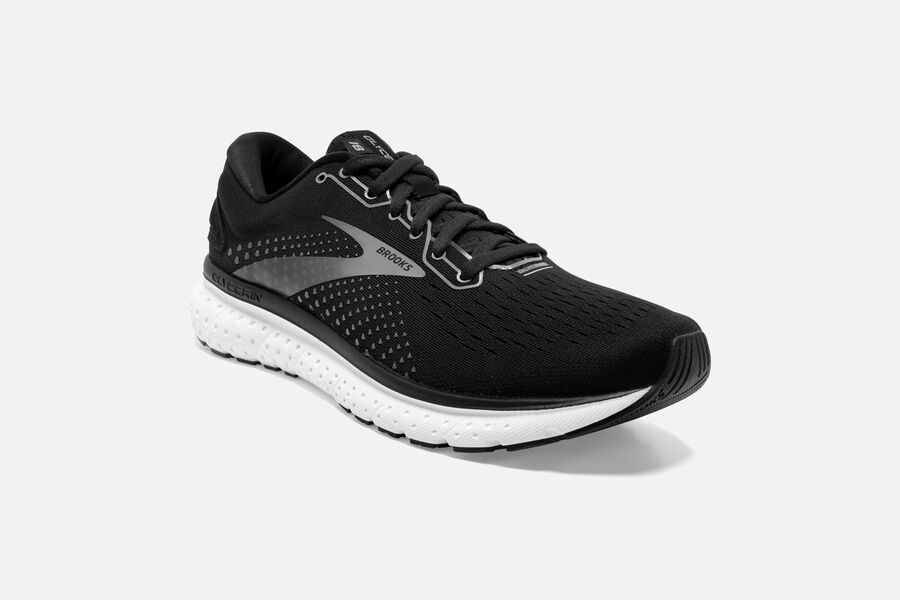 Brooks Glycerin 18 Road Running Shoes Mens Black/White 671423-AGT